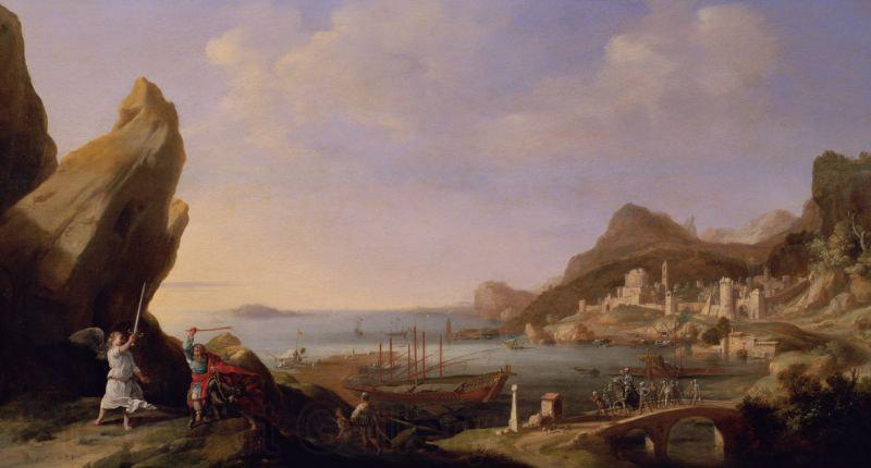 Bartholomeus Breenbergh Coastal Landscape with Balaam and the Ass Germany oil painting art